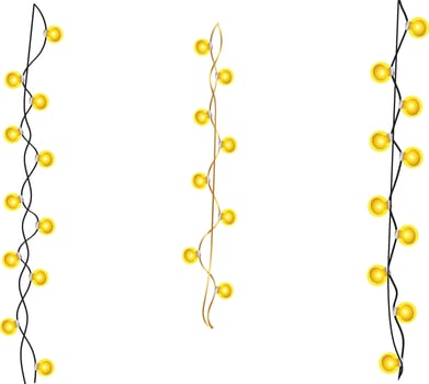 Light post with string neon effect small vector