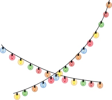 Light post with string neon vector
