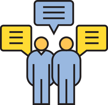 Meeting People and Speech Bubbles Icon png