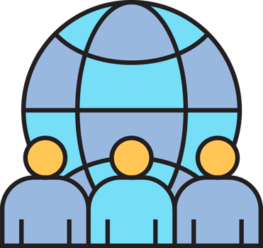 Group of People Globe Icon png