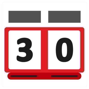 Score and team icon concept in red filled color vector