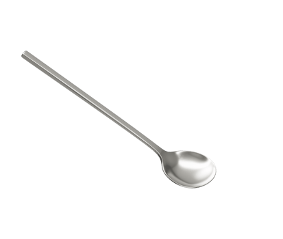 A Gleaming Metal Spoon With Its Elongated Handle And Rounded Bowl, 3D Illustration png