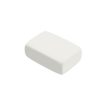 A plain white rectangular eraser png