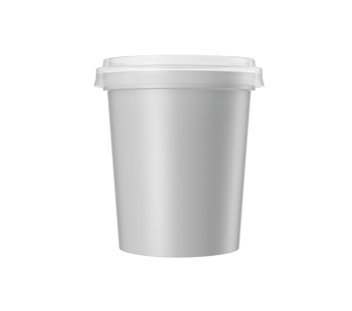 Yogurt jar with a sealed lid, ideal for packaging dairy products and desserts. 3d illustration png