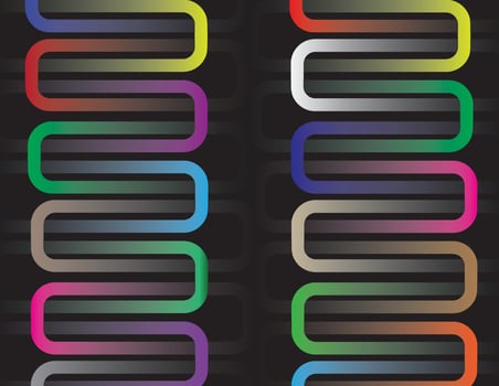 Colorful Abstract Lines with Geometric Design vector