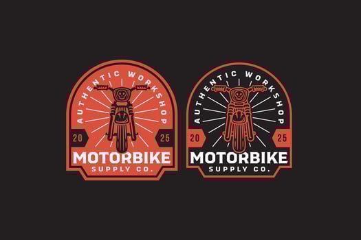 motocross racing front view retro badge logo design set for garage, workshop, racing. off road cross motorcycle vintage emblem logo graphic collections. supermoto illustration element designs vector