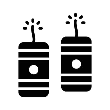 A captivating glyph icon of mexican firecrackers vector