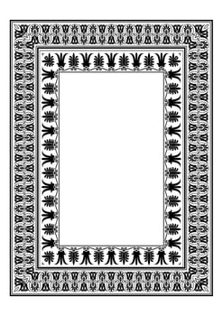 Vertical european ornament frame. A4 format. . European pattern frame. Template for creating certificates, gift vouchers, postcards, diplomas, embroidery, sandblasting. vector