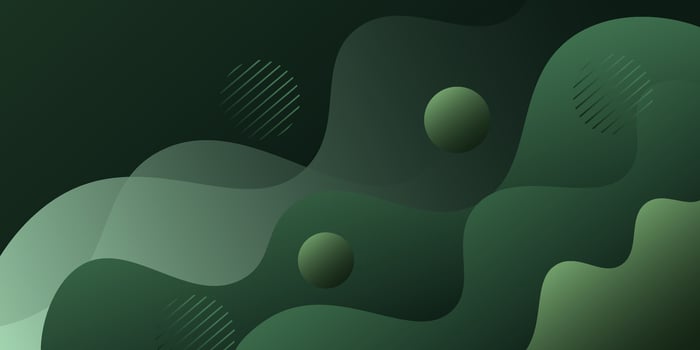 Abstract background with dark green wave design for banner cover, book brochure and other graphic design elements. Eps10 vector