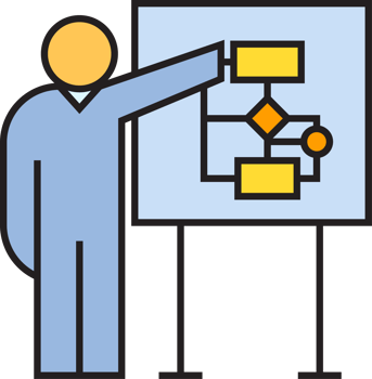People Presenting Logic Diagram Icon png