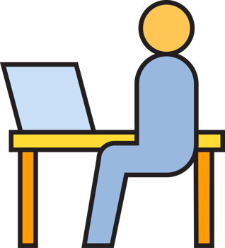 People Working on Desktop Computer Icon png