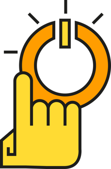 Finger Pushing on Start Button png