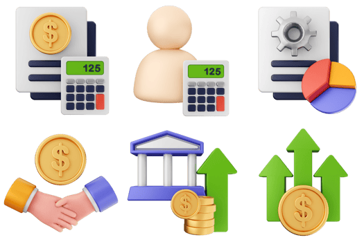 Icons for finance and business png