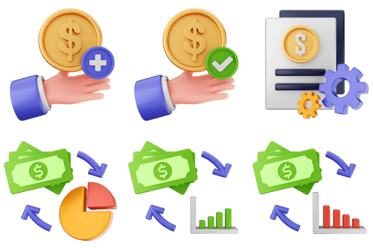 Money icons set 1 png