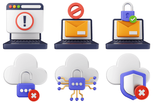 Various icons of security and computer security png