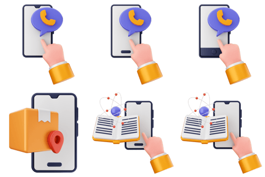 A set of icons showing different types of phones png