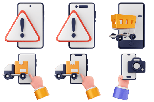 A set of icons showing different types of mobile devices png
