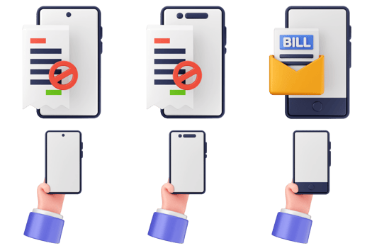 Bill payment icon set png