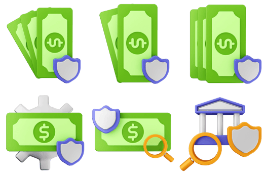 Money icon set with a magnifying glass, magnifying glass, magnifying glass, magnifying png