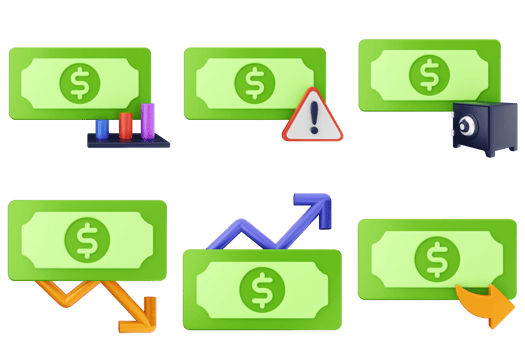 Money icons set - screenshot png