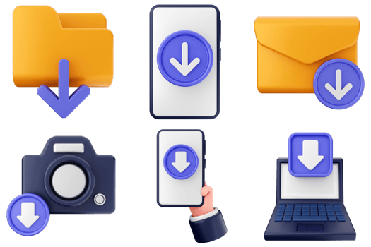Various icons for a laptop, phone and other devices png