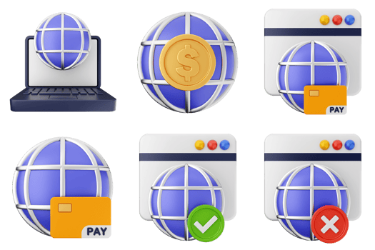 A set of icons depicting various types of payment png