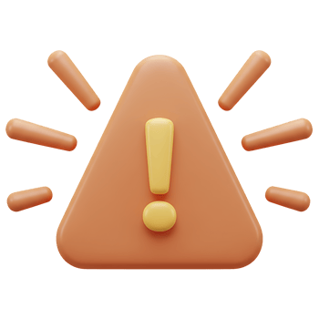 3d rendered warning sign symbolizing alert and caution against potential dangers png