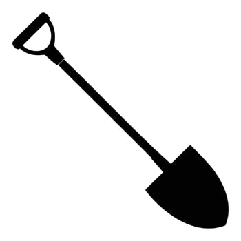 Shovel Tool Silhouette Illustration vector