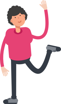 Afro Hairstyle Man Character Rising One Hand Illustration png
