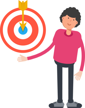 Afro Hairstyle Man Character Holding Dart png