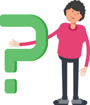 Afro Hairstyle Man Character and Question Mark png