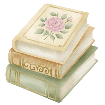 Hand Drawn Vintage Books Clipart for Cottagecore Journaling, Scrapbooking, Wedding Cards, Invitations, Planners, and Crafting Projects png