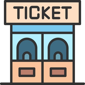 Ticket Office Color Enhanced Graphic vector