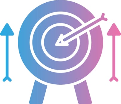 Bullseye Minimal Graphic Visual vector