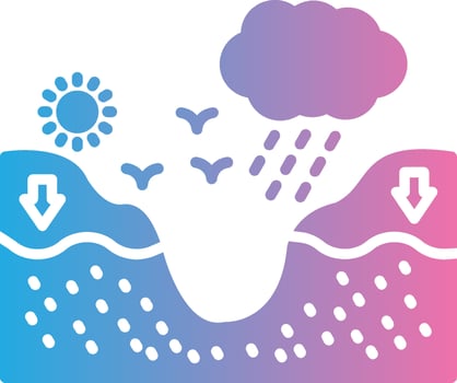 Catchment Bold Outline Badge vector