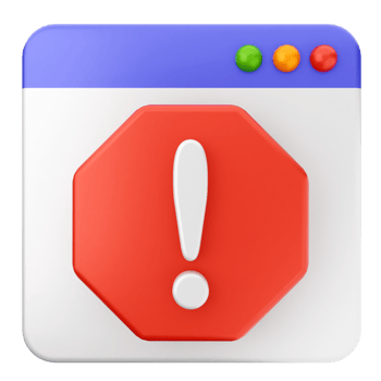 A red stop sign icon on a computer screen png