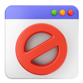 A red and white no sign icon png