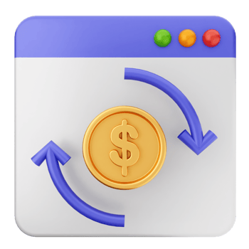 A dollar coin and arrow pointing to it png