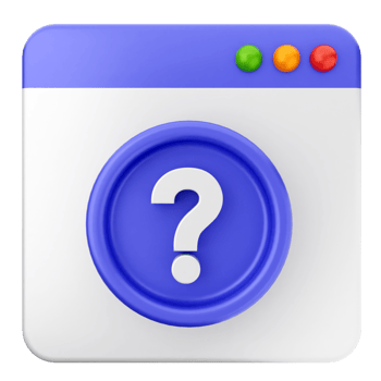 A question mark icon on a white button png