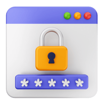 A lock icon with a padlock and four stars png