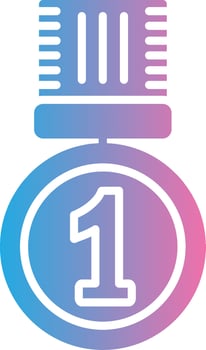 1st Prize Modern Interface Badge vector