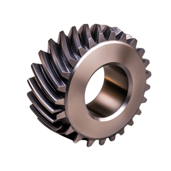 closeup View of a Precision Engineered Steel Gear with Shiny Metal Finish png