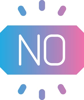 No Neon UI Symbol vector
