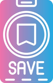 Save Gradient Themed Symbol vector