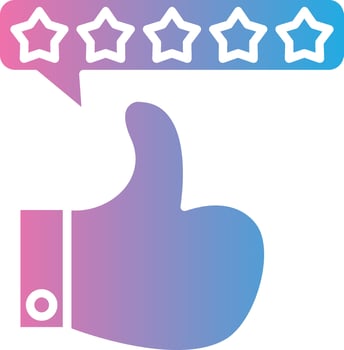 Review Colorful Style Glyph vector