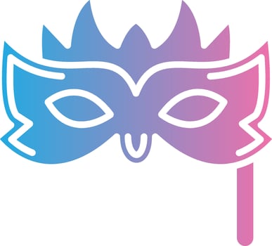 Carnival Mask Minimal UI Element vector