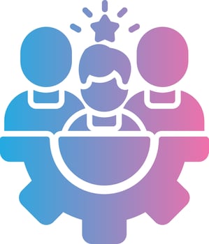 Teamwork Interface Line Graphic vector