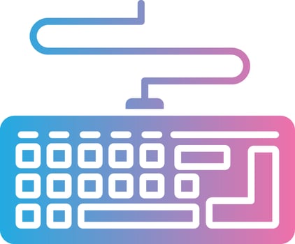 Keyboard Color Block Badge vector