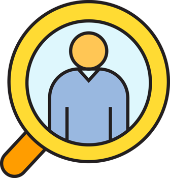 Human Resource and Magnifier Icon png