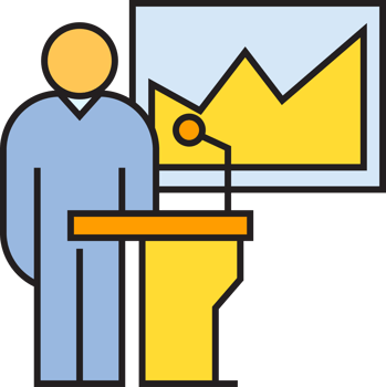 Leader and Speaker on Podium Icon png